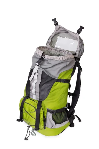 Seitenhieb auf grünen Touristenrucksack — Stockfoto