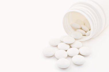 makro çekim şişe ile tıbbi Tablet