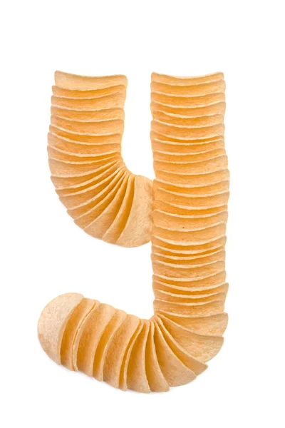 Letter Y composed of chips — Stock Photo, Image