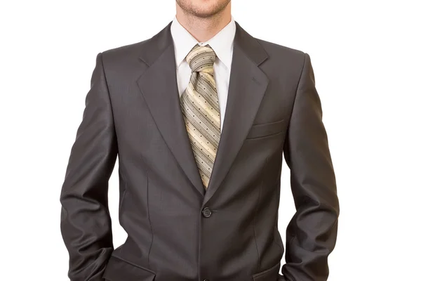 Master of business dressed in black suit — Stock Photo, Image