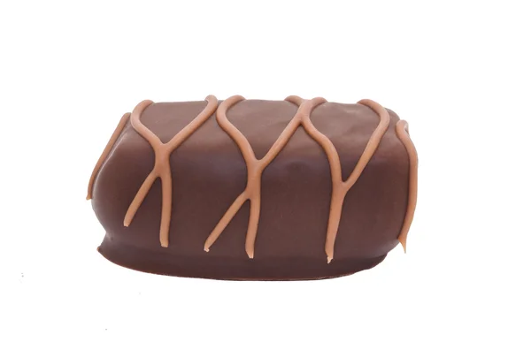 Бічний макрознімок шоколадних цукерок — стокове фото