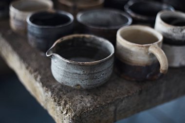 seramik kahve fincanı bulanık sırtüstü