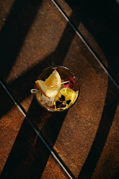 Close Shot Glass Cocktail Fine Luxury Whisky — Stock fotografie