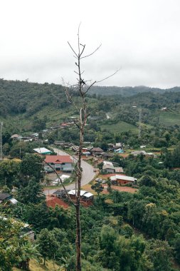 Dağdaki kulübede Yağmurlu bir günde Dağdaki kulübelerde
