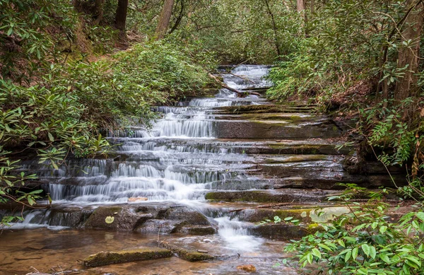 格鲁吉亚拉本县Panther Falls — 图库照片