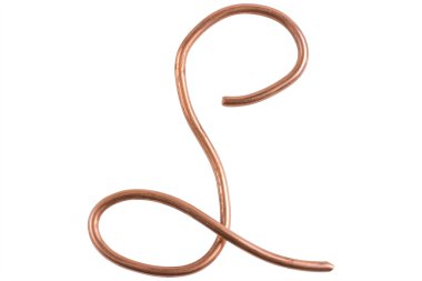 bakır metal tel modern s harfi şeklinde bize hat