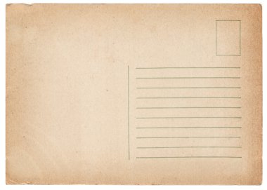 boş vintage kartpostal arka