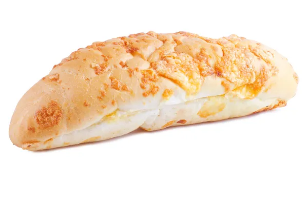 Cheese bread isolated on white — Stock Photo, Image