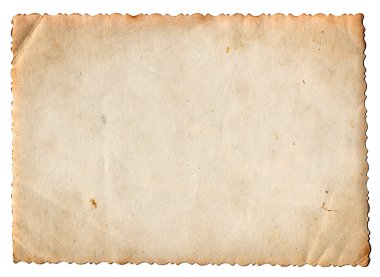 Beyaz arka plan üzerinde izole boş vintage fotoğraf kağıdı