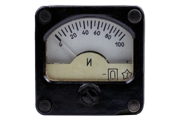 Escala de indutômetro antigo vintage isolada em branco — Fotografia de Stock