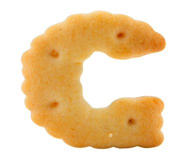 mektup g cracker alfabe üzerinde beyaz izole