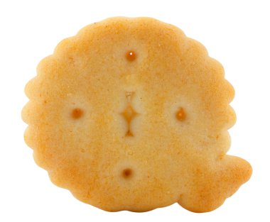 beyaz izole harf q cracker alfabesi