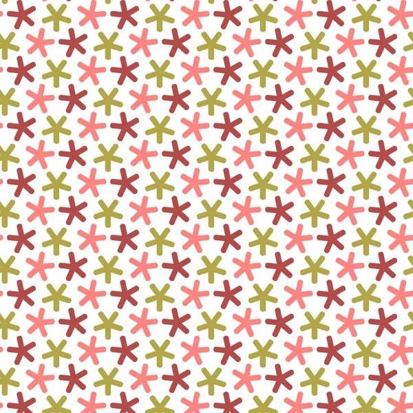 Repeating stars with round angles seamless pattern. — Stockfoto