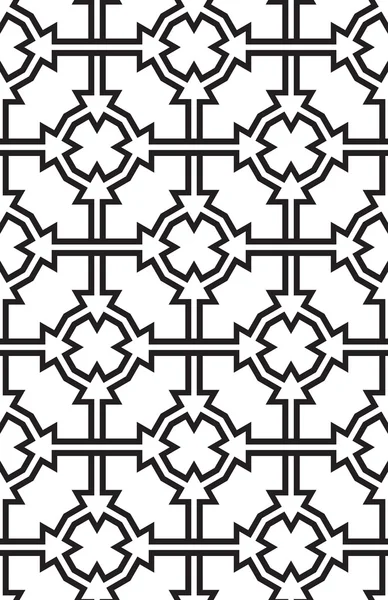 Dreiecke und Kreise, schwarz-weiße abstrakte Nahtlosigkeit — Stockfoto