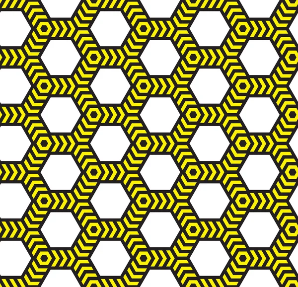 Alarm tape, abstract geometric seamless pattern. — ストック写真