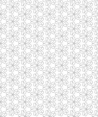 Flowers, Abstract Seamless Pattern.
