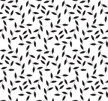 Tree branch, Black and White Abstract Geometric Seamless