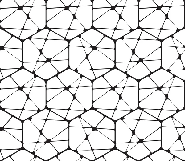 Black and White Abstract Geometric Seamless Pattern. — Stock Photo, Image