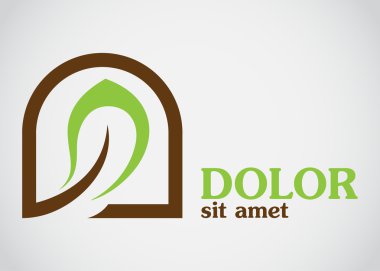 Eco Leaf Logo, Abstract Logo Design Template Icon.