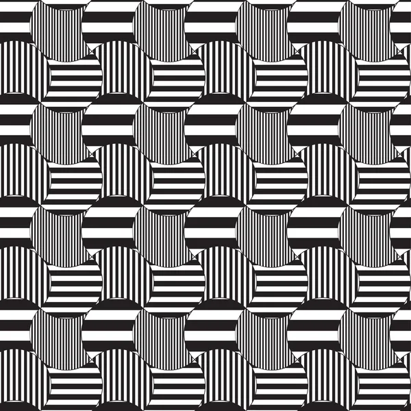 黑白抽象几何无缝图案. — 图库照片