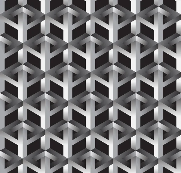 3D Impossible Shape Abstract Seamless Pattern. — 图库照片