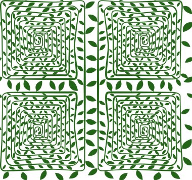 Seamless Floral Spiral Pattern Illustration Background.