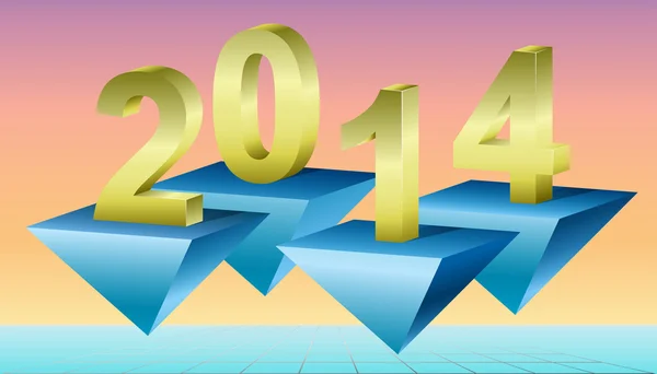 New Year 2014 Background Illustration. — Stockfoto