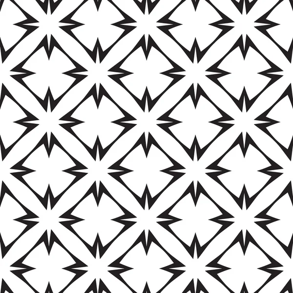 Stars and Crosses, Black and White Abstract Geometric Sea — Stockfoto