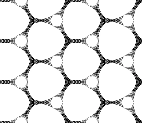 Halftone zwart-wit abstracte geometrische vector naadloze patt — Stockvector