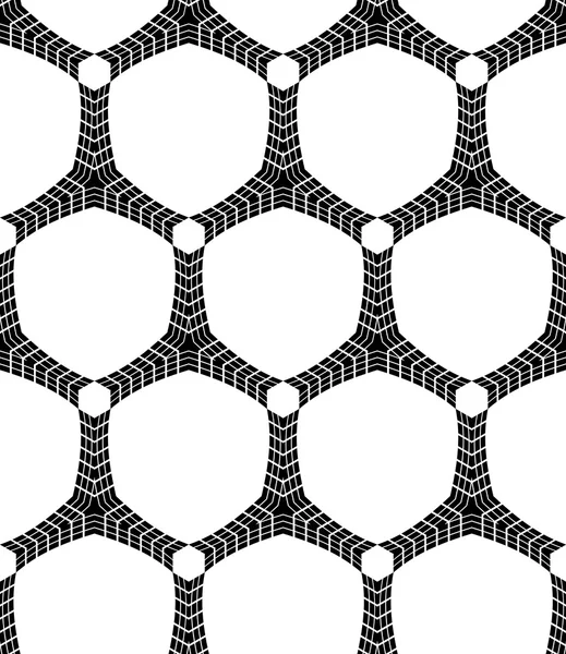 Medio tono blanco y negro abstracto geométrico vector sin costura Patt — Vector de stock