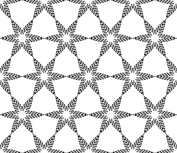 Mezza tonalità bianco e nero astratto stelle geometriche cuciture vettoriali — Vettoriale Stock