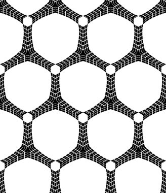 Halftone Black and White Abstract Geometric Seamless Patt