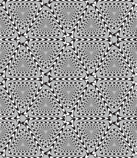 Illusion optique, Fond sans couture vectoriel, Triangles — Image vectorielle