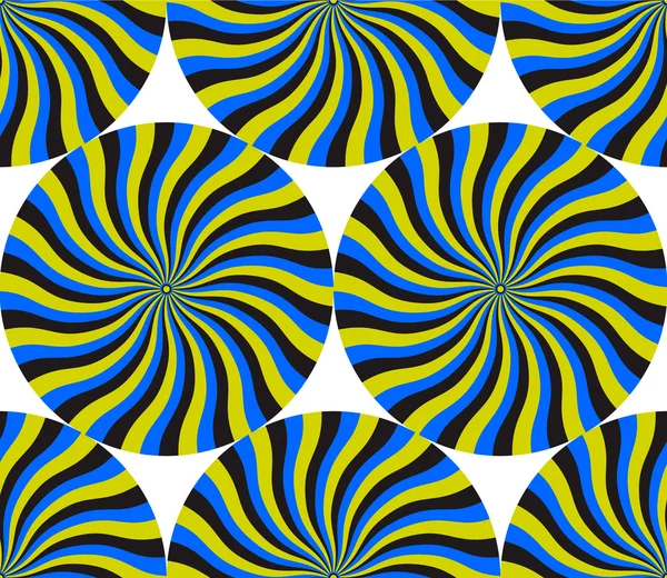 Cycle de rotation d'illusion optique, motif vectoriel Contexte abstrait . — Image vectorielle