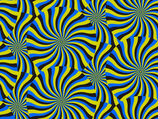 Cycle de rotation d'illusion optique, motif vectoriel Contexte abstrait . — Image vectorielle