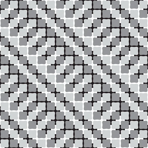 Wellenförmige Formen, schwarz-weiße optische Täuschung, Vektor nahtlos — Stockvektor