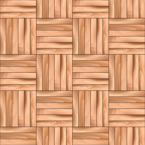 Eiche würfelförmiges Parkett Holz Vektor nahtlose Muster Hintergrund. — Stockvektor