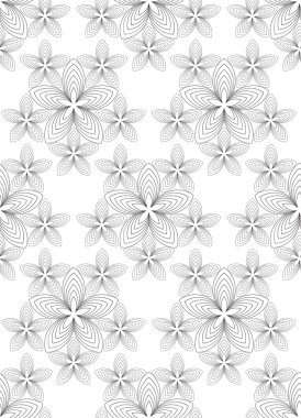 çiçekler, siyah ve beyaz soyut