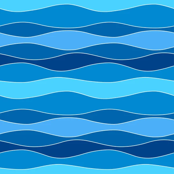 Modèles d'ondes marines sans couture — Image vectorielle