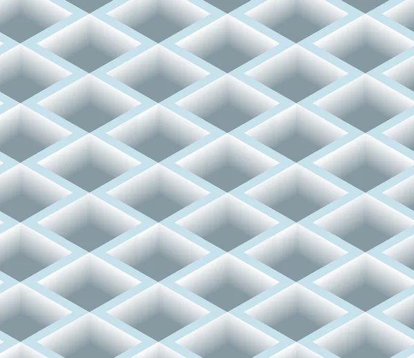 Filet carré 3D, fond de motif . — Image vectorielle