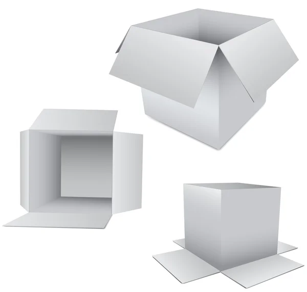 3D Box Set — Stock Vector