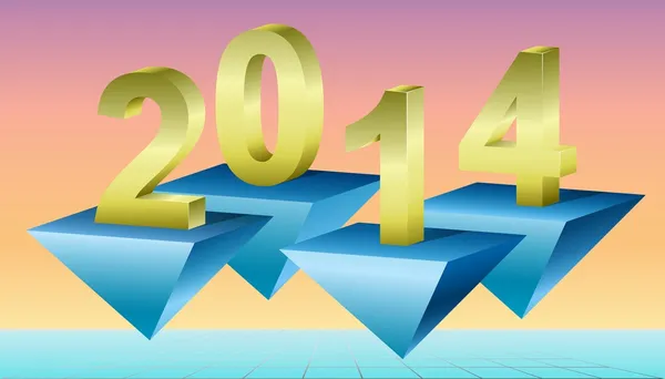 Ano Novo 2014 fundo — Vetor de Stock