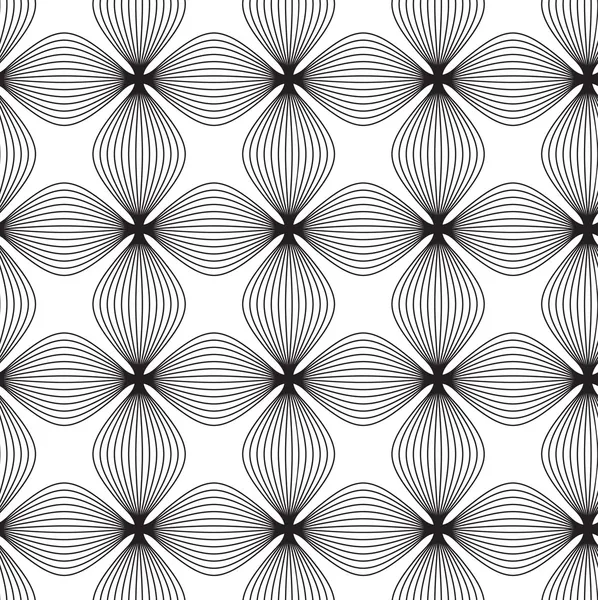 黑色和白色的花朵抽象几何 — 图库矢量图片