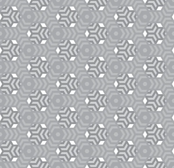 Hexagones, blanco y negro abstracto geométrico — Vector de stock