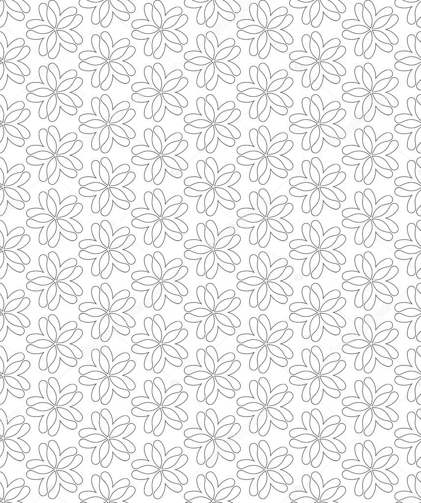 Flowers, Abstract Seamless Pattern Background.