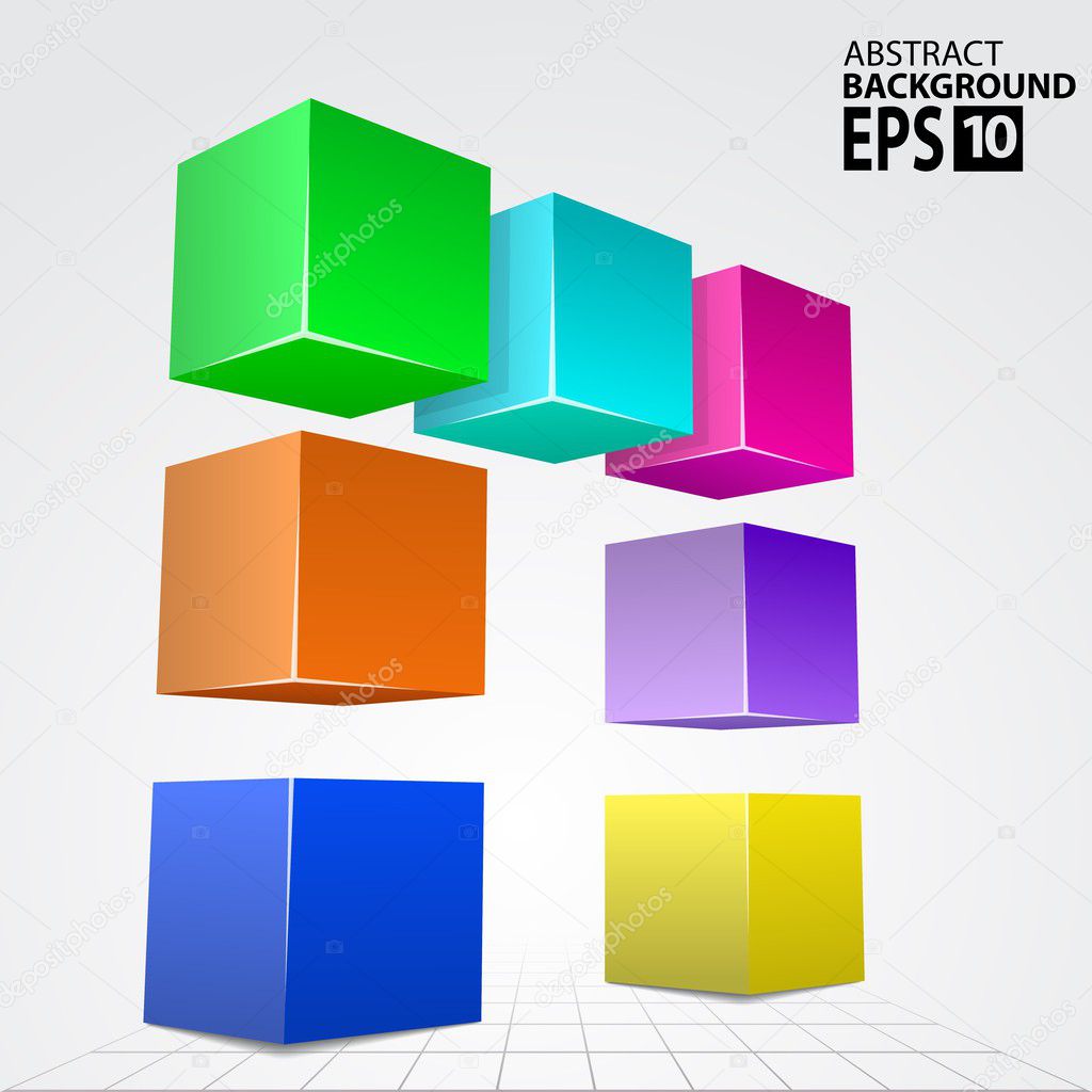 3D Colorful Cube Arc