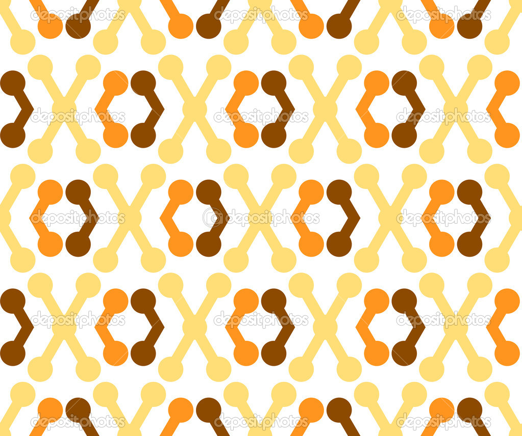 Beige, orange diagonal dumbbells