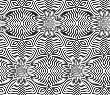 siyah ve beyaz op sanat tasarım