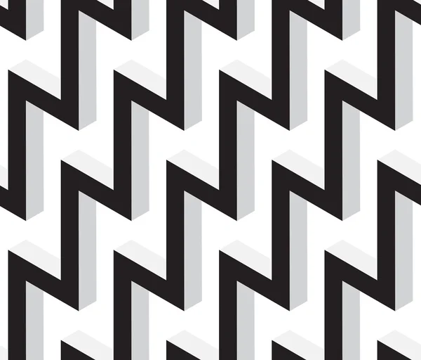 3D zig zag estrelas abstratas preto e brancas