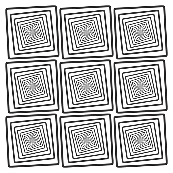 Diseño de Op Art en blanco y negro — Vector de stock